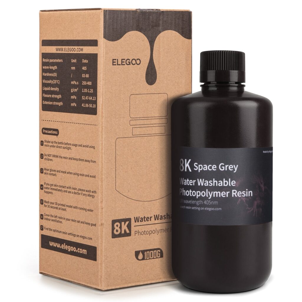 Elegoo K Space Grey Water Washable Photopolymer D Printer