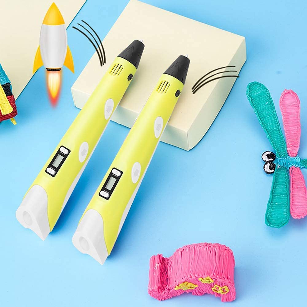 3D Pen, Upgrade 3D Printing Pen for Kids with LED Display Auto Feeding  Smoother Experience,Intelligent 3D Printer Pen Kit with 12 Colors 3m PLA