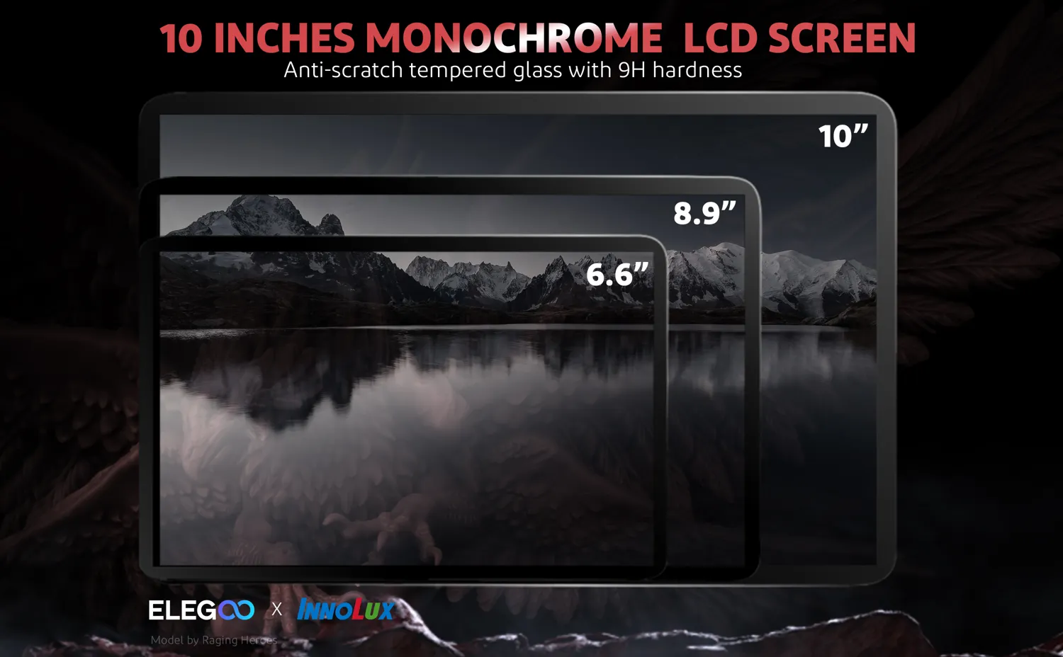 10 inches monochrome lcd screen