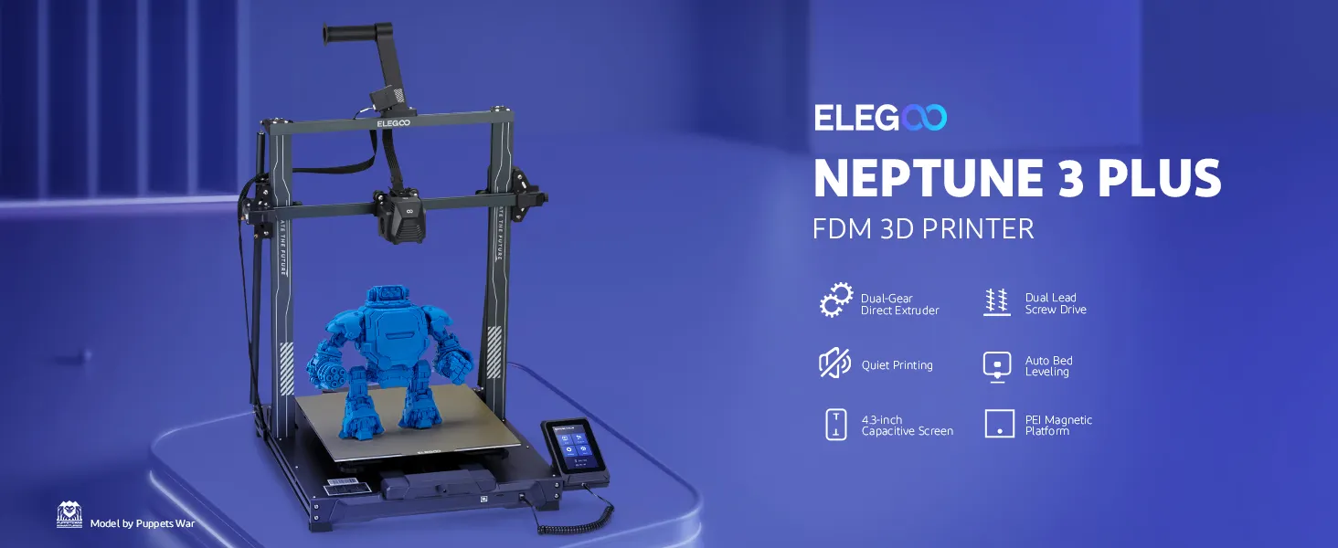 Elegoo Neptune 3 Plus FDM 3D Printer