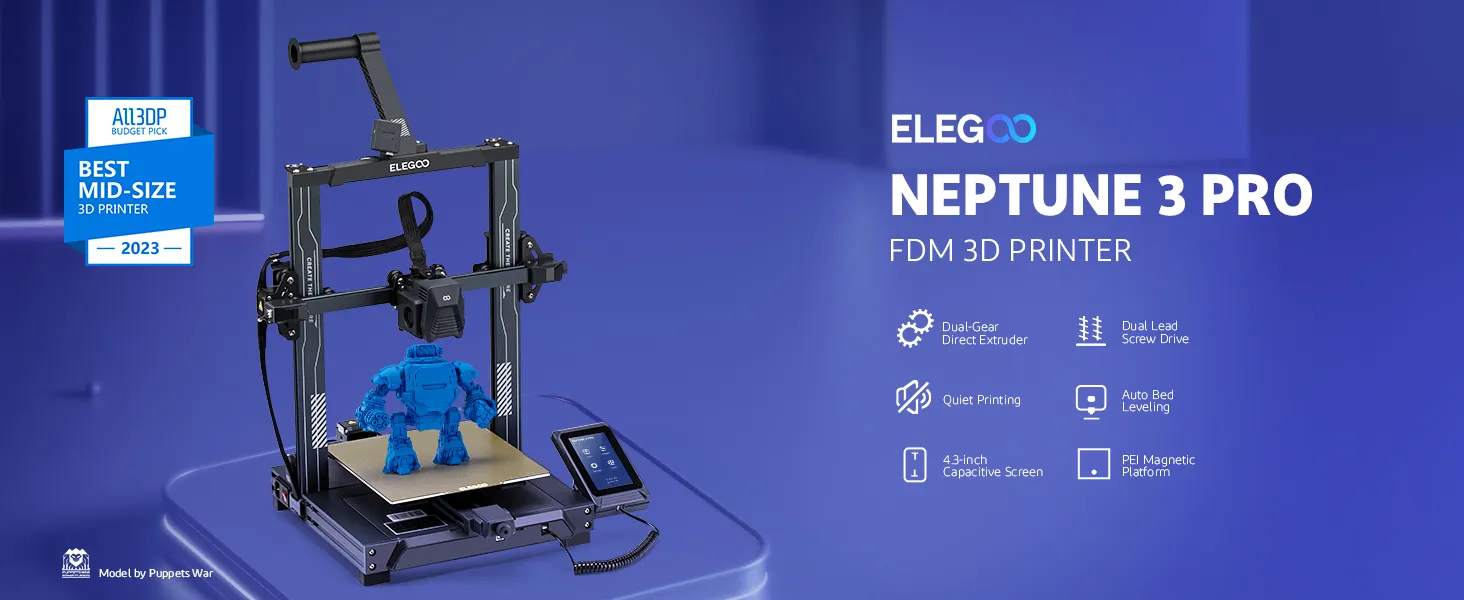 ELEGOO Neptune 3 Pro 3D Printer - protomont