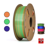 Silk Tri Orange, Blue, and Green 1.75mm 3D Printer Filament