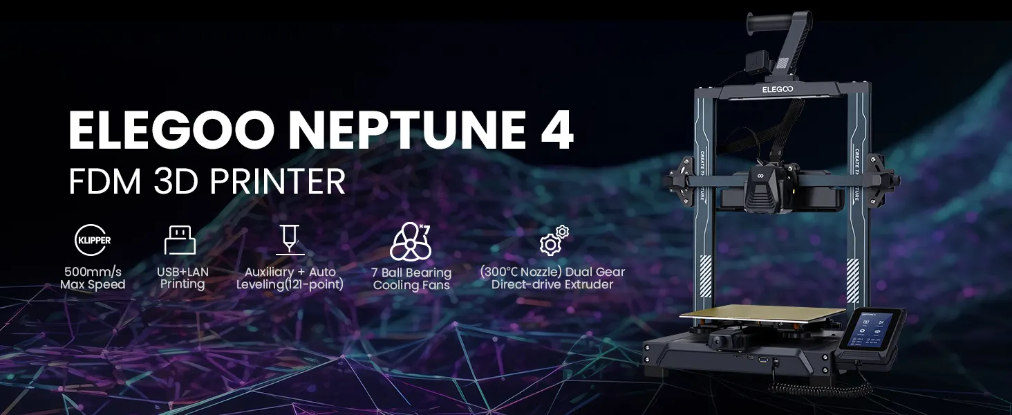 Elegoo Neptune 4 FDM 3D Printer