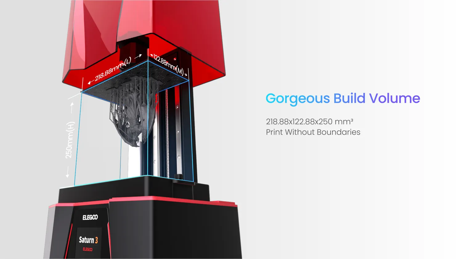 Elegoo saturn 3 msla 3d printer gorgeous build volume