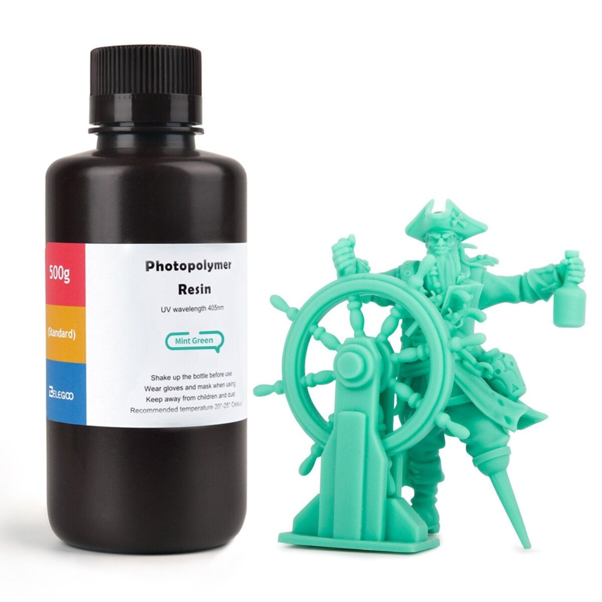 ELEGOO ABS-Like Photopolymer 3D Printer Resin Mint Green