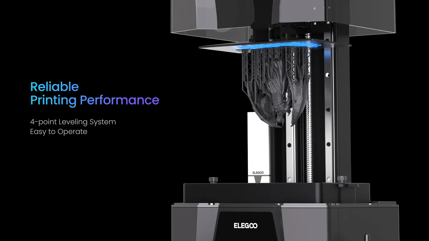 elegoo saturn 3 ultra msla 3d printer 4-Point Leveling System