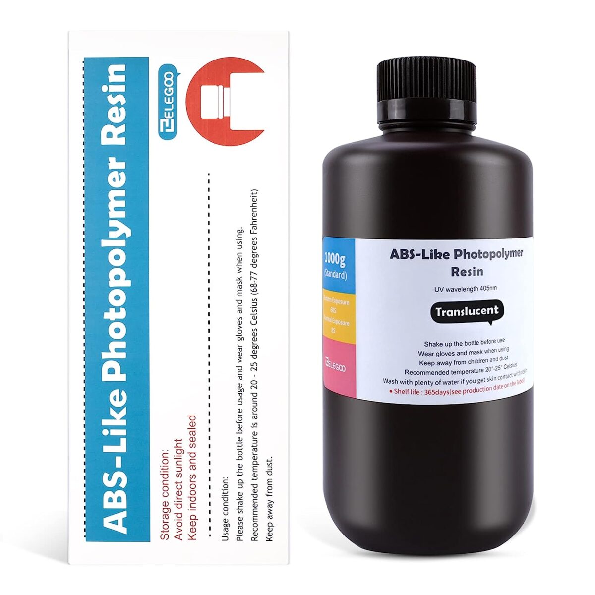 ELEGOO ABS Like Photopolymer Resin Translucent 7