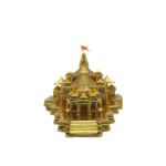 Ayodhya Shri Ram Mandir Resin 3D Model ,Temple Model (6 inches/150mm) Decorative Showpiece for Gift, Multi use CAR Deshboard Ideal for Home Decor, Temple and Best Gift (24KT Gold Plated)