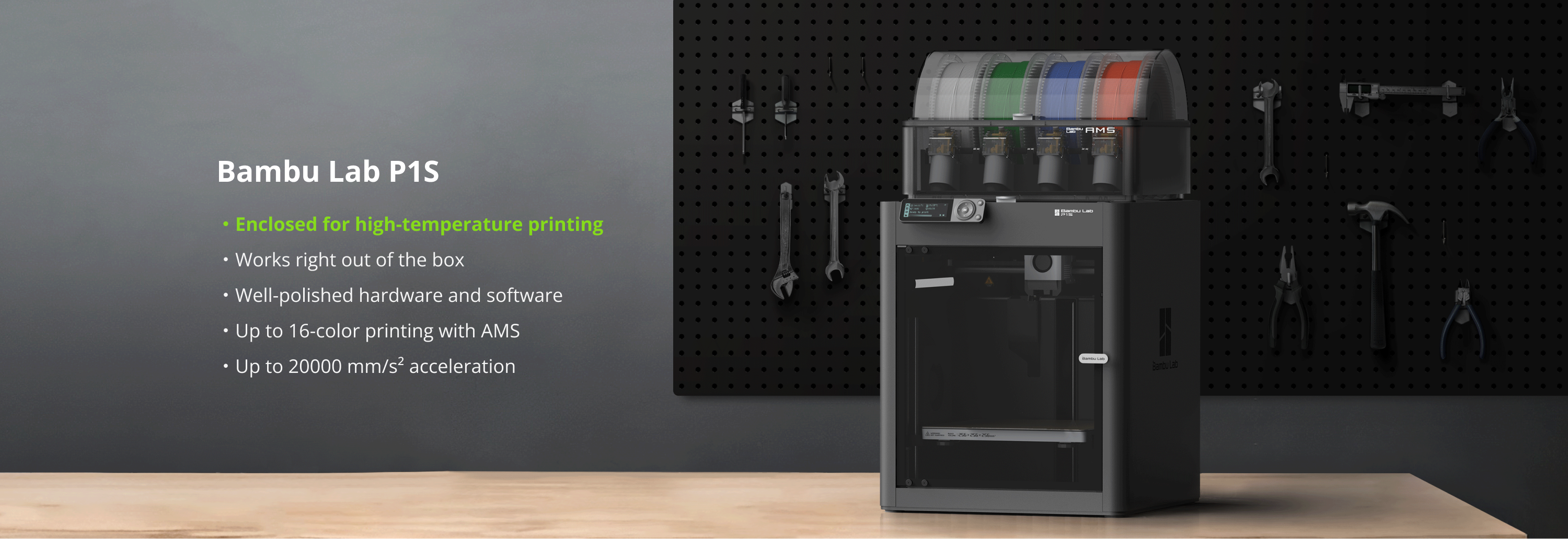 Bambu Lab P1S Combo 3D Printer: Unmatched Speed, Precision, and Multi-Color Printing