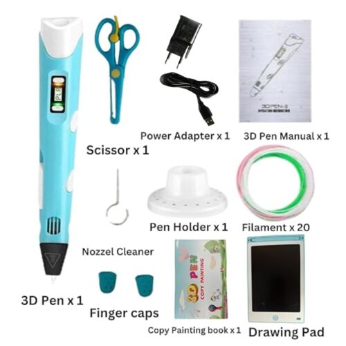 Melt 3D Pen Kit Box Complete Set For 3D Printing Pen, 3D PEN-6-1 Set with Stencils.