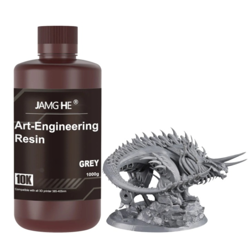 JAMG HE 10k Art-Engineering Resin (Grey)- "Unlock Precision and Performance - Your Ultimate 3D Printing Solution" High Precision, Low Odor, High Toughness