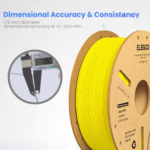 ELEGOO PLA+ Filament (Yellow) – Premium 3D Printing Material for High-Quality Creations, Clog-Free, and Universally Compatible”| Strong, Smooth, Glossy, Reliable | 1KG Spool – 3D Printer Filament