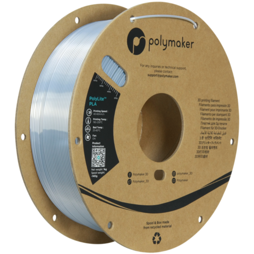 Polymaker PolyLite™ Silk PLA Filament(Silver)1.75mm 1Kg - High-Quality, Eco-Friendly 3D Printer Filament