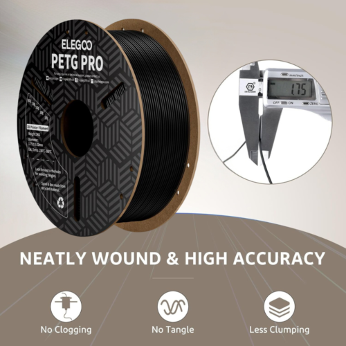 ELEGOO PETG PRO Filament (Black): Precision and Strength for Affordable and Reliable 3D Printing in India