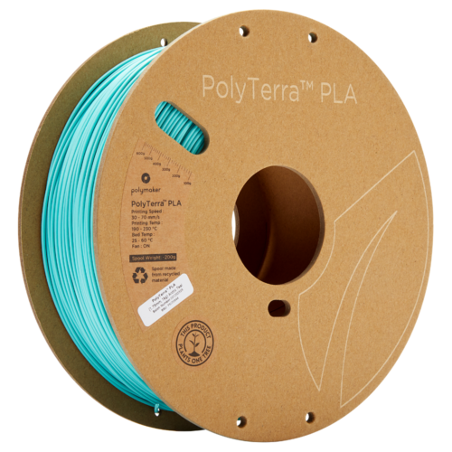 Polymaker PolyTerra™ PLA Filament (Arctic Teal)- Eco-Friendly 3D Printing Material