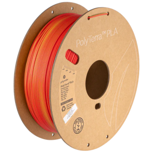 Polymaker PolyTerra™ Dual Matte PLA Filament Sunrise (Red-Yellow): Premium Quality 3D Printer Filament