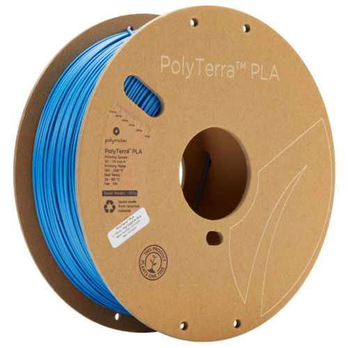 Polymaker PolyTerra™ PLA Filament (Sapphire Blue)- Eco-Friendly 3D Printing Material