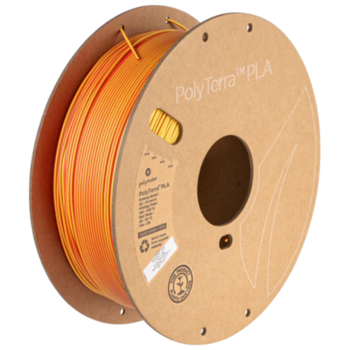 Polymaker PolyTerra™ Dual Matte PLA Filament Sunrise (Red-Yellow): Premium Quality 3D Printer Filament