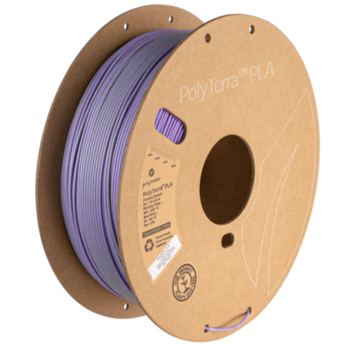 Polymaker PolyTerra™ Dual Matte PLA Filament Foggy Purple (Grey-Purple): Premium Quality 3D Printer Filament