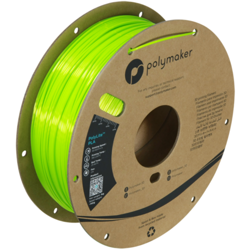 Polymaker PolyLite™ Silk PLA Filament (Lime) 1.75mm 1Kg - High-Quality, Eco-Friendly 3D Printer Filament