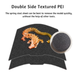 BambuLab Dual-Sided Textured PEI Plate - High-Quality 3D Printer Build Surface for Enhanced Adhesion