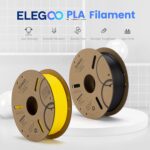 ELEGOO PLA+ Filament (Yellow) – Premium 3D Printing Material for High-Quality Creations, Clog-Free, and Universally Compatible”| Strong, Smooth, Glossy, Reliable | 1KG Spool – 3D Printer Filament