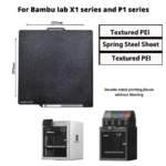 BambuLab Dual-Sided Textured PEI Plate - High-Quality 3D Printer Build Surface for Enhanced Adhesion