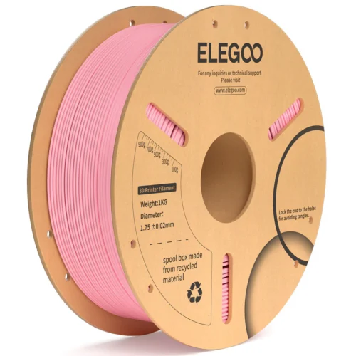 ELEGOO PLA+ Filament (Pink) – Premium 3D Printing Material for High-Quality Creations, Clog-Free, and Universally Compatible”| Strong, Smooth, Glossy, Reliable | 1KG Spool – 3D Printer Filament