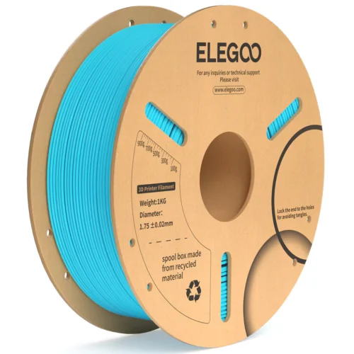 ELEGOO PLA+ Filament (Sky blue) – Premium 3D Printing Material for High-Quality Creations, Clog-Free, and Universally Compatible”| Strong, Smooth, Glossy, Reliable | 1KG Spool – 3D Printer Filament