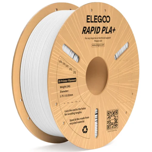 Elegoo RAPID PLA+ Filament (White) 1.75mm HIGH-STRENGTH 1KG spool