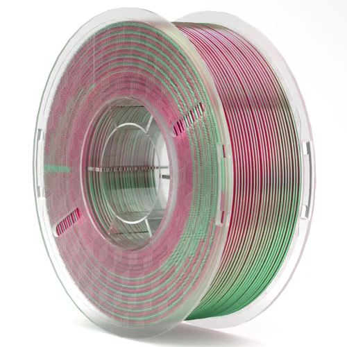 ELEGOO Silk PLA Filaments (Silk Green Red): High-Quality, Glossy 3D Printing Material with Precise Dimensional Accuracy and Low Shrinkage