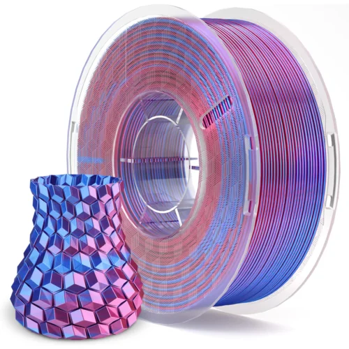 ELEGOO Silk PLA Filaments (Silk Blue Purple): High-Quality, Glossy 3D Printing Material with Precise Dimensional Accuracy and Low Shrinkage
