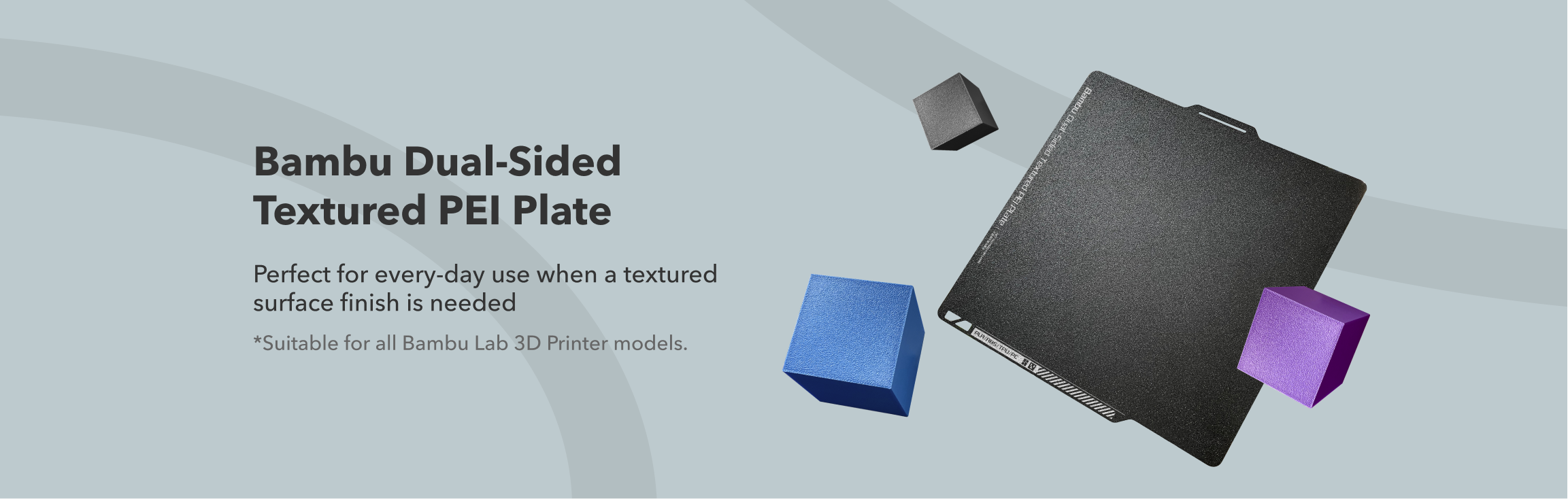 BambuLab Dual-Sided Textured PEI Plate - High-Quality 3D Printer Build Surface for Enhanced Adhesion