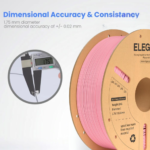 ELEGOO PLA+ Filament (Pink) – Premium 3D Printing Material for High-Quality Creations, Clog-Free, and Universally Compatible”| Strong, Smooth, Glossy, Reliable | 1KG Spool – 3D Printer Filament