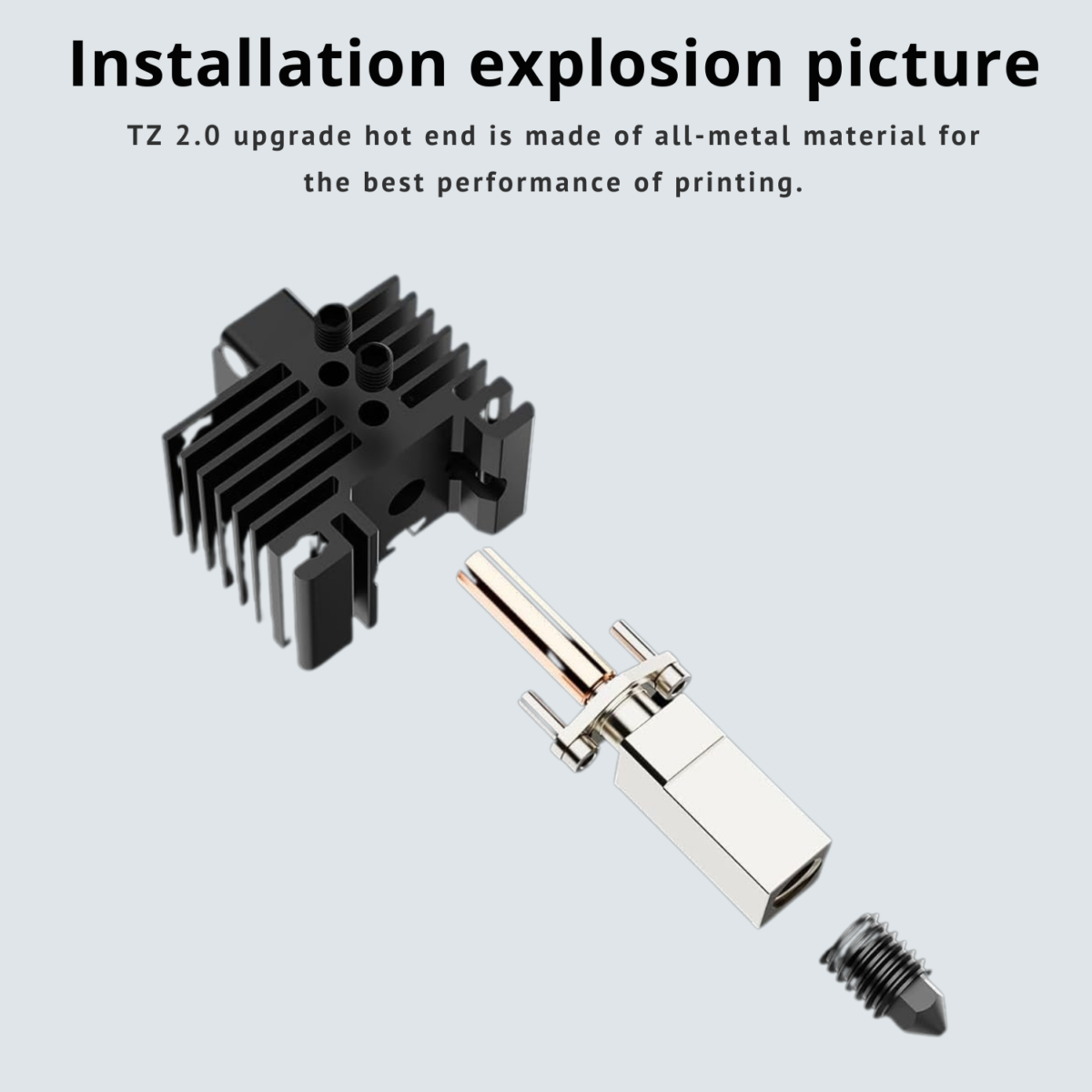 Bambulab 0.4mm Hot End Nozzle Assembly Kit – Durable and High-Performance Upgrade for Bambu Labs X1 and X1CC FDM 3D Printers