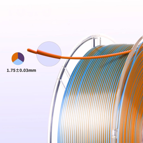 Filamont Silk Tri Color Blue, Purple, and Orange 3D Printer Filament