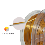 Filamont Silk Tri Color Gold, Silver, and Copper 3D Printer Filament