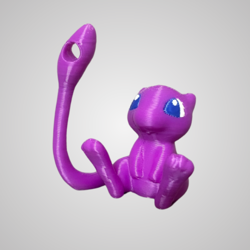 Protomont 3D Printed Mew Pokémon Keychain