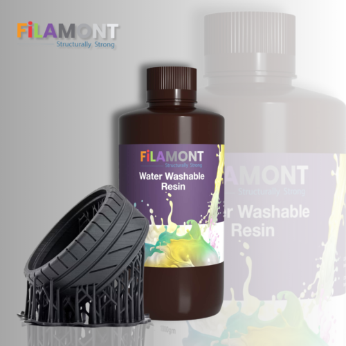 Filamont Water Washable 3D Printer Resin ((Black)