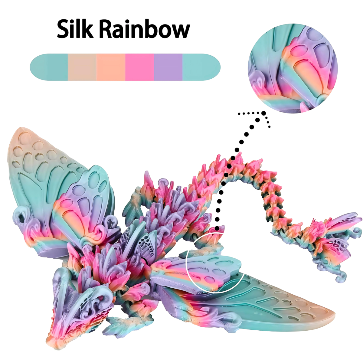 Filamont Silk Rainbow Candy 3D Printer Filament