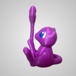 Protomont 3D Printed Mew Pokémon Keychain