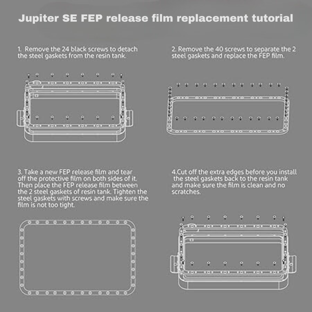 ELEGOO Original Jupiter SE FEP Film (5 Pcs)