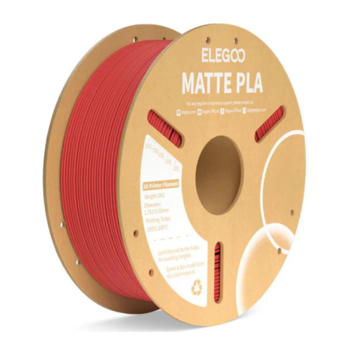 ELEGOO PLA Matte Filament (Ruby Red) 1.75mm – Versatile Printing Material,1kg