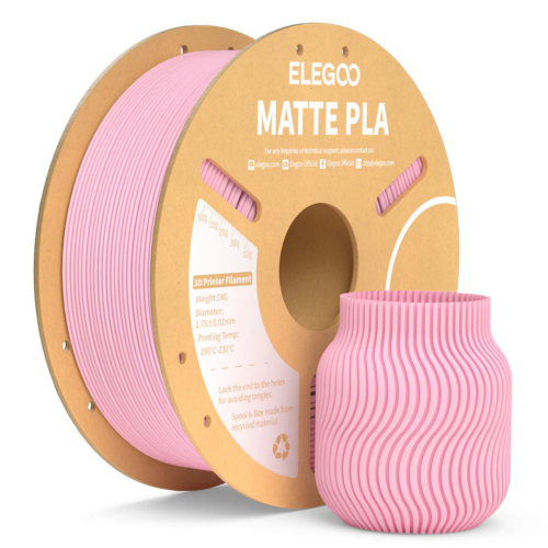 ELEGOO PLA Matte Filament (Sakura Pink) 1.75mm – Versatile Printing Material,1kg