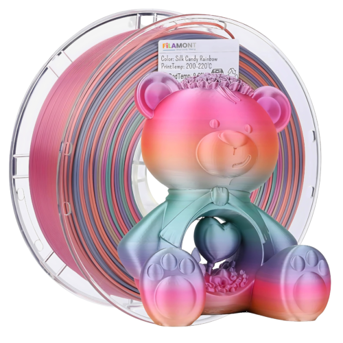 Filamont Silk Rainbow Candy 3D Printer Filament