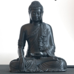 Protomont Meditating Buddha for Home Decor (Black)