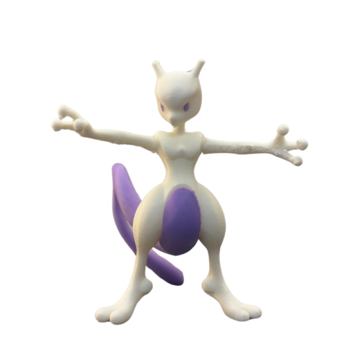 Protomont 3D Printed Mewtwo Miniature – Iconic Pokémon Tabletop Toy for Kids