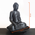 Protomont Meditating Buddha for Home Decor (Black)