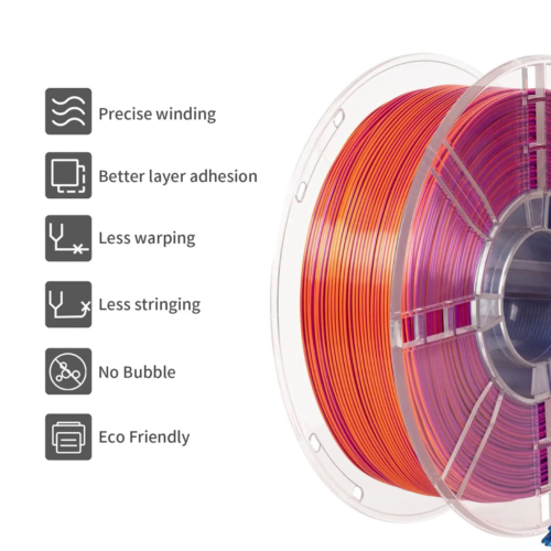 Filamont Silk Tri Color Gold, Blue, Purple 3D Printer Filament