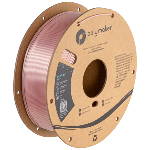 Polymaker PolyLite™ Silk PLA Filament (Silk Rose Gold)